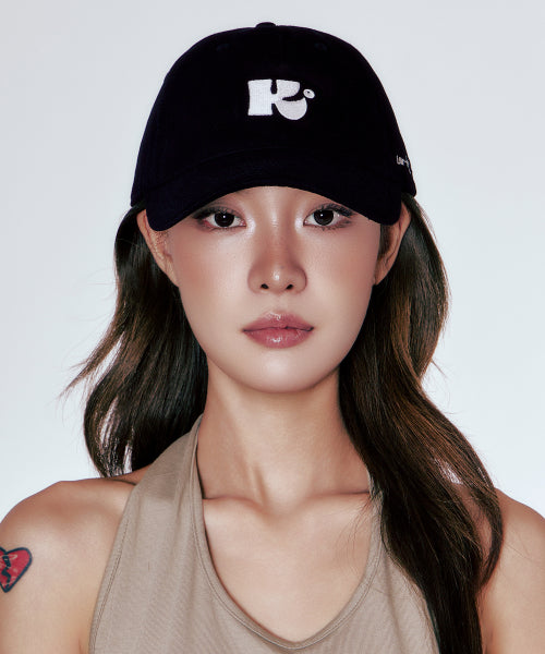 MONOGRAM BALL CAP - 5 COLORS BLACK