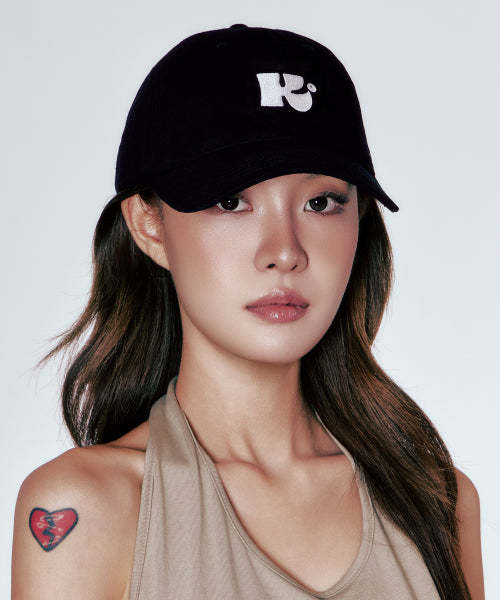 MONOGRAM BALL CAP - 5 COLORS BLACK