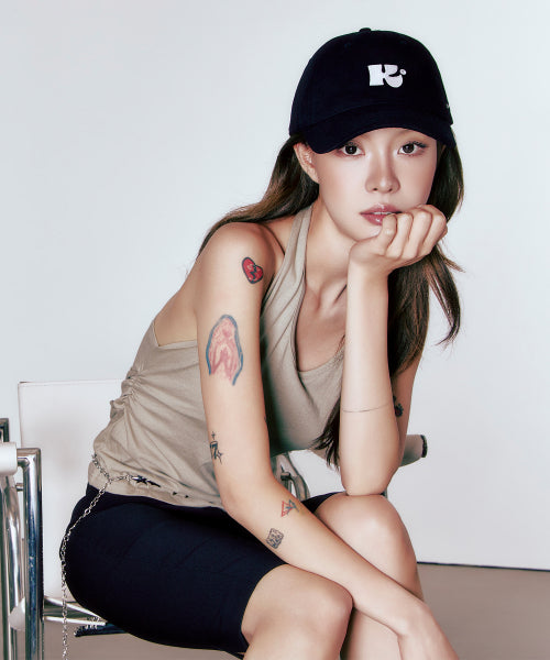 MONOGRAM BALL CAP - 5 COLORS BLACK
