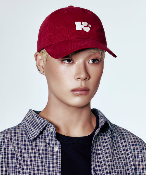 MONOGRAM BALL CAP - 5 COLORS BURGUNDY