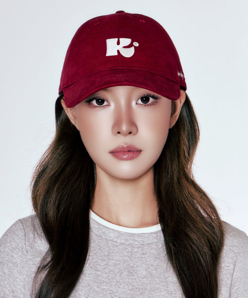 MONOGRAM BALL CAP - 5 COLORS BURGUNDY