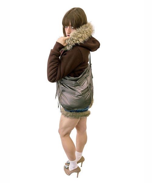 METALLIC HOBO BAG GUN METAL - 3 COLORS AS SHOWN