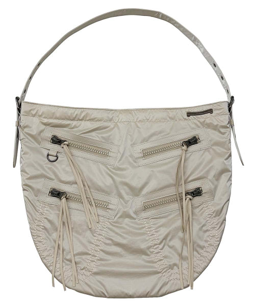 METALLIC HOBO BAG GUN METAL - 3 COLORS CREAM