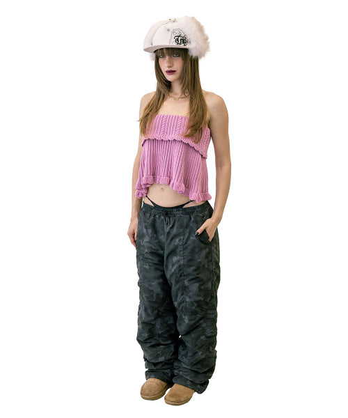 PADDED WIDE PANTS - 3 COLORS AS SHOWN