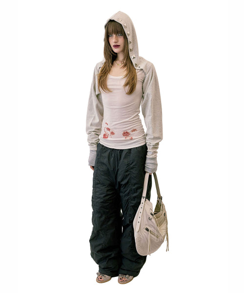 PADDED WIDE PANTS - 3 COLORS BLACK