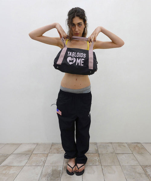 REFLECTIVE PIPING NYLON PANTS - 3 COLORS BLACK