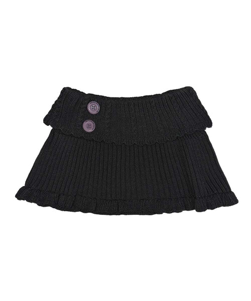 TWO WAY KNIT CAPELET RAW - 2 COLORS MELANGE GREY