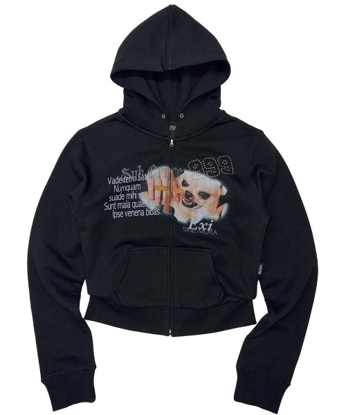CAST OUT HOODED ZIP UP - 3 COLORS BLACK