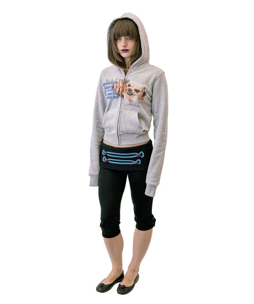 CAST OUT HOODED ZIP UP - 3 COLORS MELANGE GREY