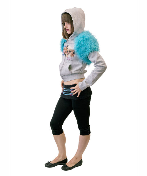 CAST OUT HOODED ZIP UP - 3 COLORS MELANGE GREY
