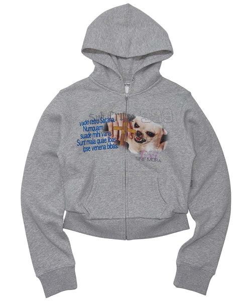 CAST OUT HOODED ZIP UP - 3 COLORS MELANGE GREY