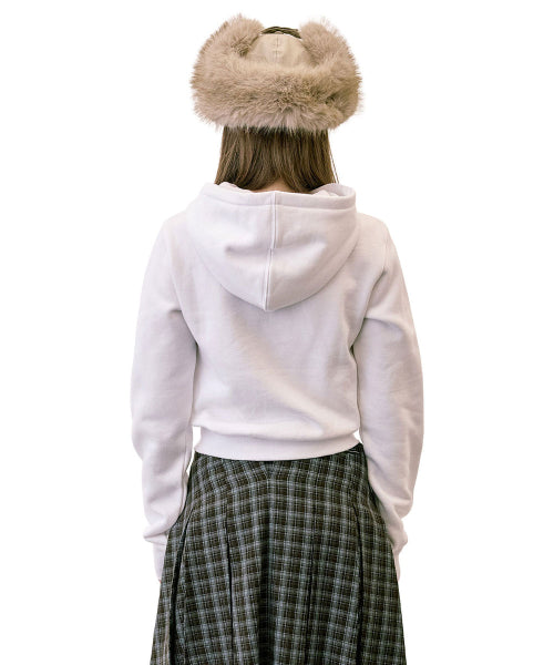 CAST OUT HOODED ZIP UP - 3 COLORS WHITE