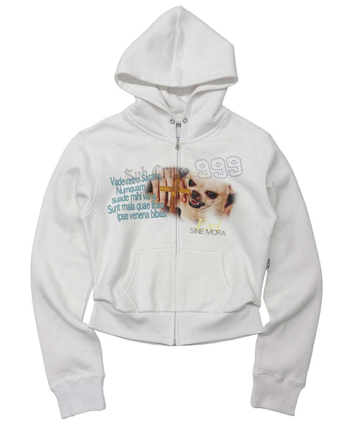 CAST OUT HOODED ZIP UP - 3 COLORS WHITE