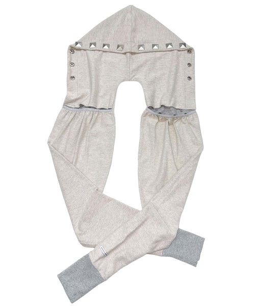 HOODED SCARF BOLERO MELANGE GREY
