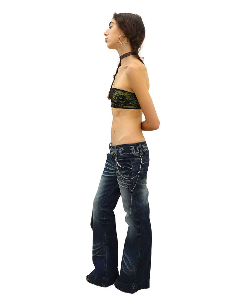 LACE BANDEAU TOP - 3 COLORS BLACK