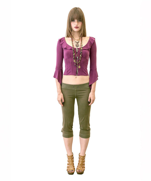CORSET JERSEY BLOUSE - 4 COLORS AS SHOWN