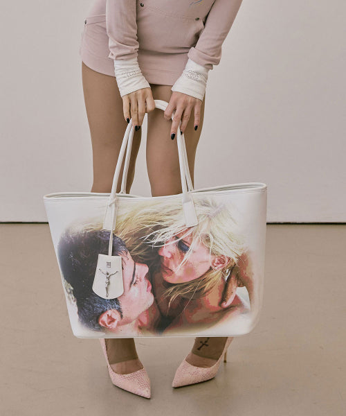 UNHOLY COUPLE MARKET TOTE BAG WHITE
