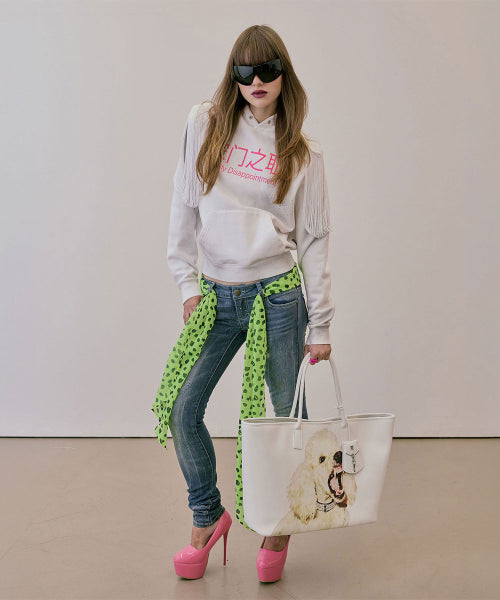 UNHOLY PAWS MARKET TOTE BAG WHITE