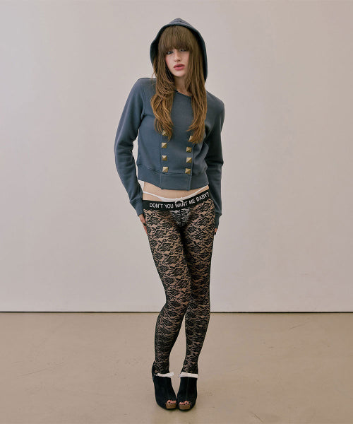 CHEEKY LACE LEGGINGS - 4 COLORS BLACK