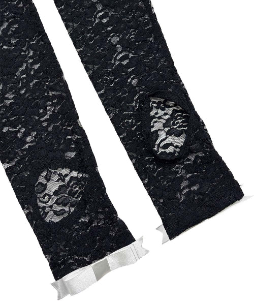 CHEEKY LACE LEGGINGS - 4 COLORS BLACK