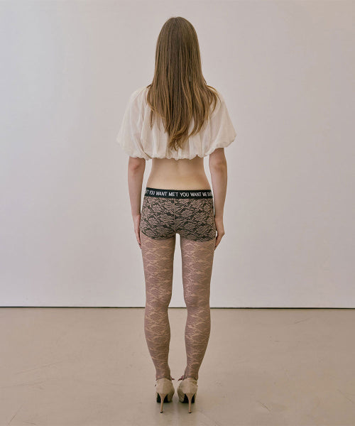 CHEEKY LACE LEGGINGS - 4 COLORS MOCHA