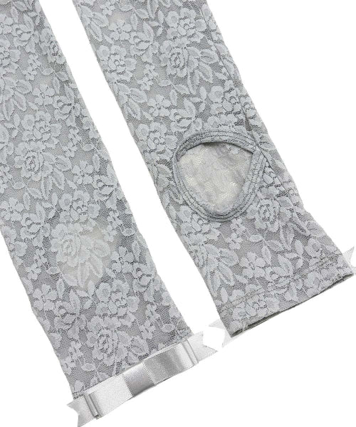 CHEEKY LACE LEGGINGS - 4 COLORS SILVER