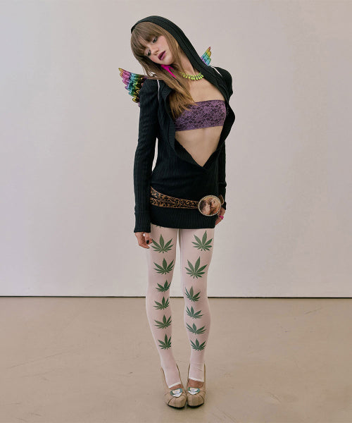 STONER GIRL TIGHTS PALE - 4 COLORS WHITE
