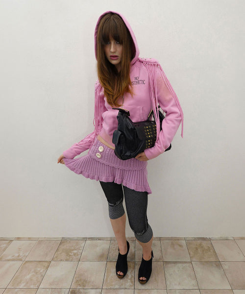STUD EYELET SHOULDER BAG - 3 COLORS BLACK