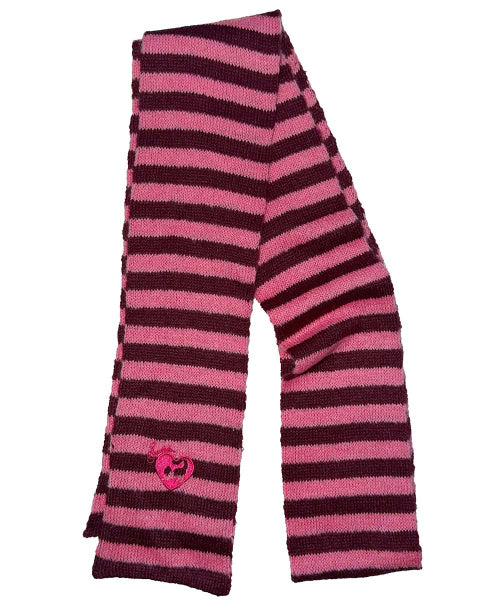 MOHAIR BLEND STRIPE SCARF - 3 COLORS RED