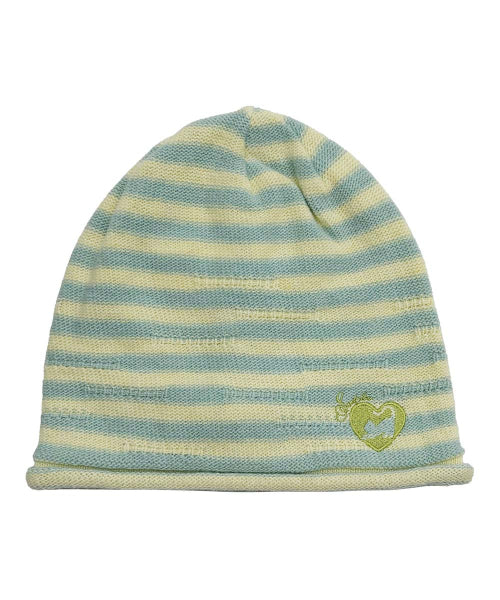 CASHMERE BLEND STRIPE BEANIE MINT