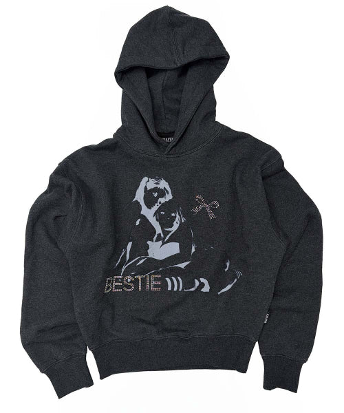 BESTIE HOODIE - 2 COLORS CHARCOAL