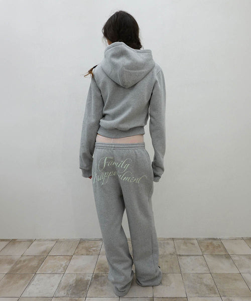 FAMILY DISAPPOINTMENT HOODED ZIP UP - 2 COLORS MELANGE GREY