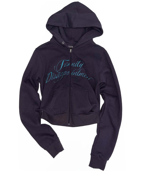 FAMILY DISAPPOINTMENT HOODED ZIP UP - 2 COLORS PURPLE