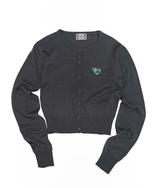 SWEET KITTY BASIC CARDIGAN TURQUOISE - 4 COLORS CHARCOAL