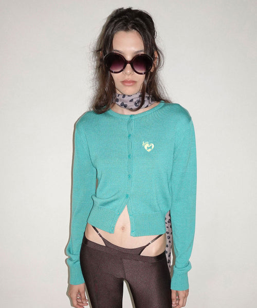 SWEET KITTY BASIC CARDIGAN TURQUOISE - 4 COLORS AS SHOWN