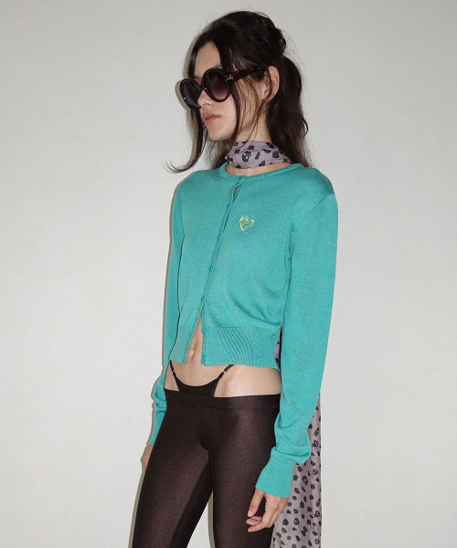 SWEET KITTY BASIC CARDIGAN TURQUOISE - 4 COLORS AS SHOWN