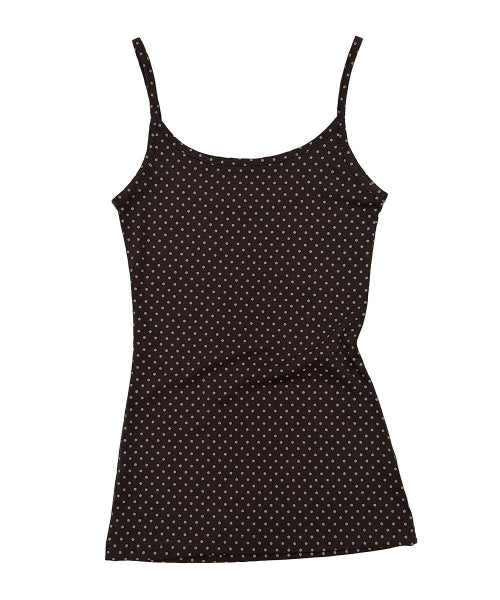 SWEET KITTY DOT TANK TOP - 4 COLORS BROWN