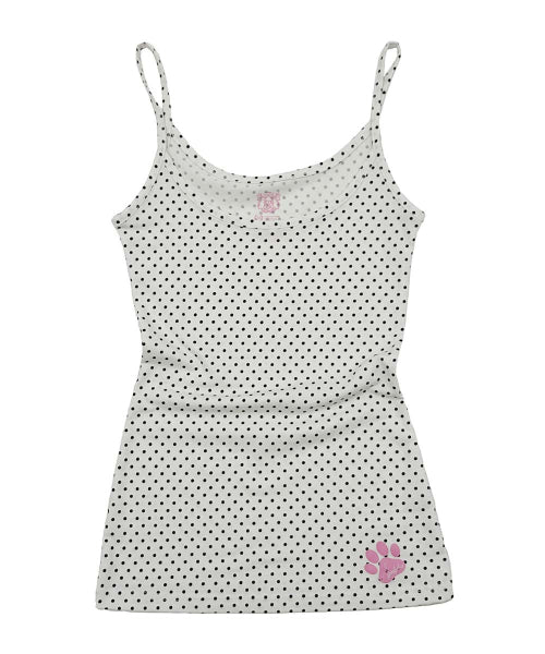 SWEET KITTY DOT TANK TOP - 4 COLORS WHITE