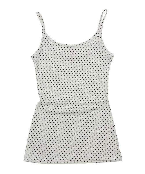 SWEET KITTY DOT TANK TOP - 4 COLORS WHITE