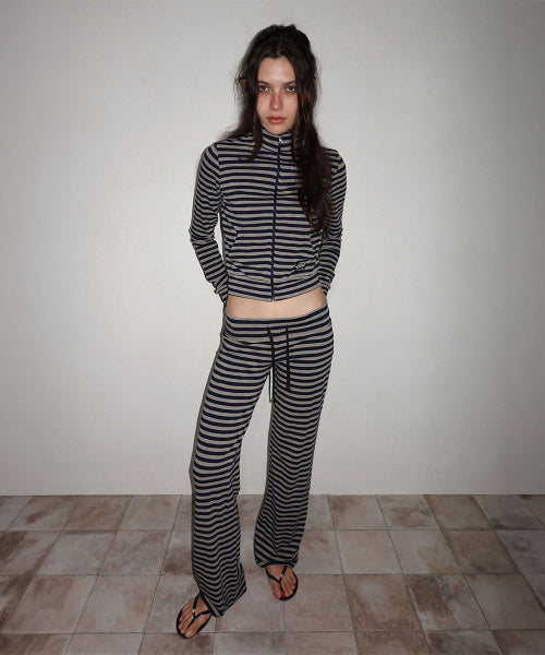 CLASSIC STRIPED JERSEY PANTS - 4 COLORS NAVY