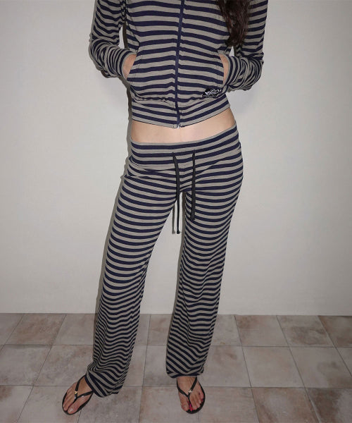 CLASSIC STRIPED JERSEY PANTS - 4 COLORS NAVY