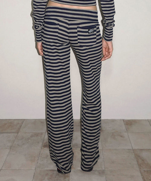 CLASSIC STRIPED JERSEY PANTS - 4 COLORS NAVY