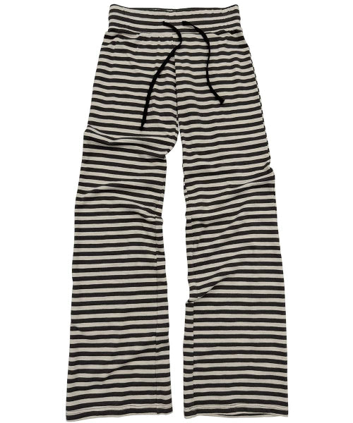 CLASSIC STRIPED JERSEY PANTS - 4 COLORS CHARCOAL