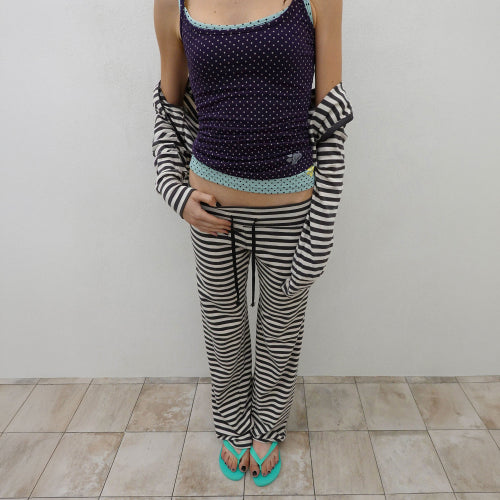CLASSIC STRIPED JERSEY PANTS - 4 COLORS CHARCOAL