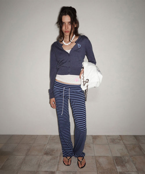 CLASSIC STRIPED JERSEY PANTS - 4 COLORS BLUE