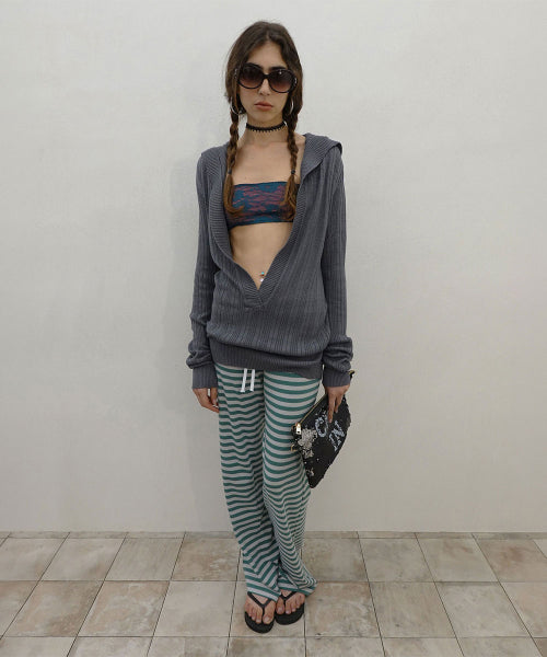 CLASSIC STRIPED JERSEY PANTS - 4 COLORS TEAL