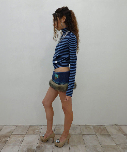 CLASSIC STRIPED JERSEY ZIP UP TEAL - 4 COLORS BLUE