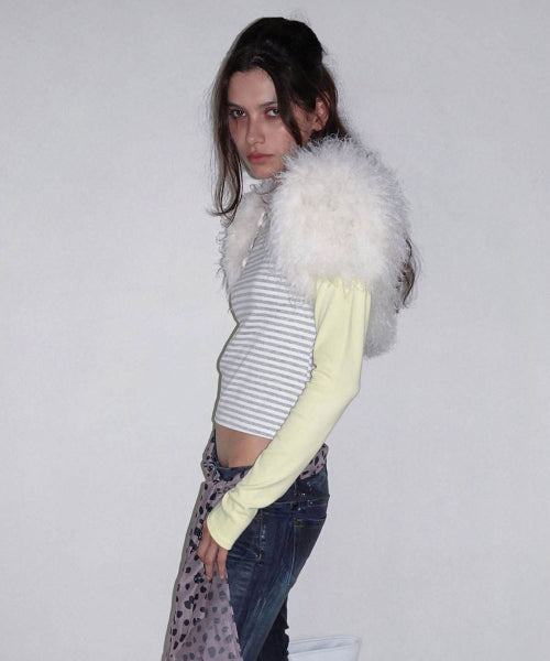 STRIPED RAGLAN TEE - 3 COLORS LEMON