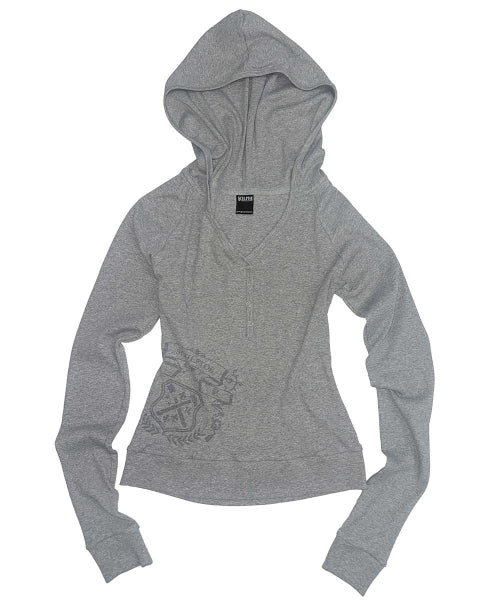 CREST HENLEY HOODIE - 4 COLORS MELANGE GREY