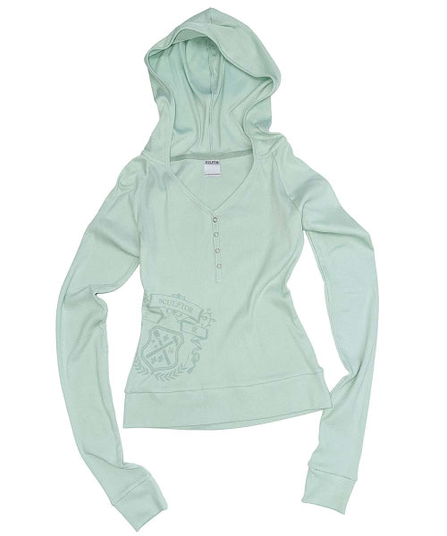 CREST HENLEY HOODIE - 4 COLORS MINT
